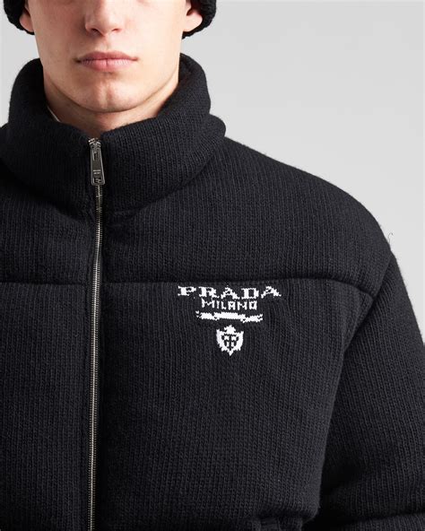 prada women's winter coat|prada cropped cashmere down jacket.